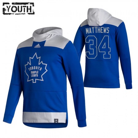 Kinder Eishockey Toronto Maple Leafs Auston Matthews 34 2020-21 Reverse Retro Pullover Hooded Sweatshirt
